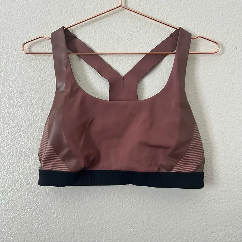 Athleta x Allyson Felix Ultimate Legend Bra D-DD brown rose pink black